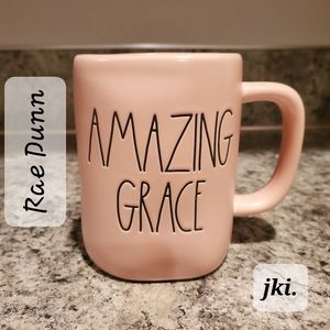 Rae Dunn "Amazing Grace" Pink Coffee Mug,  Artisan Collection by: Magenta